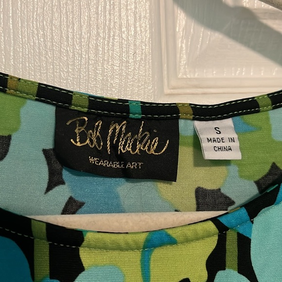 Bob Mackie wearable art blouse 3/4 sleeve - Picture 2 of 4